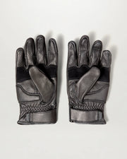 BELSTAFF HAMPSTEAD MOTORCYCLE GLOVES - BLACK / FOREST GREEN