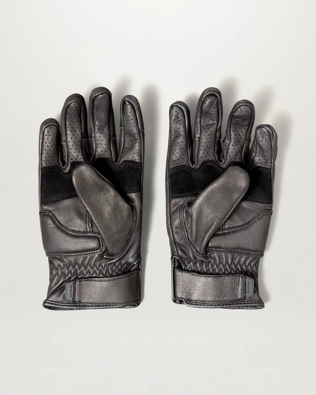 BELSTAFF HAMPSTEAD MOTORCYCLE GLOVES - BLACK / FOREST GREEN