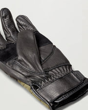 BELSTAFF HAMPSTEAD MOTORCYCLE GLOVES - BLACK / FOREST GREEN