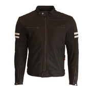 MERLIN HIXON II D30 LEATHER MOTORCYCLE JACKET - BROWN