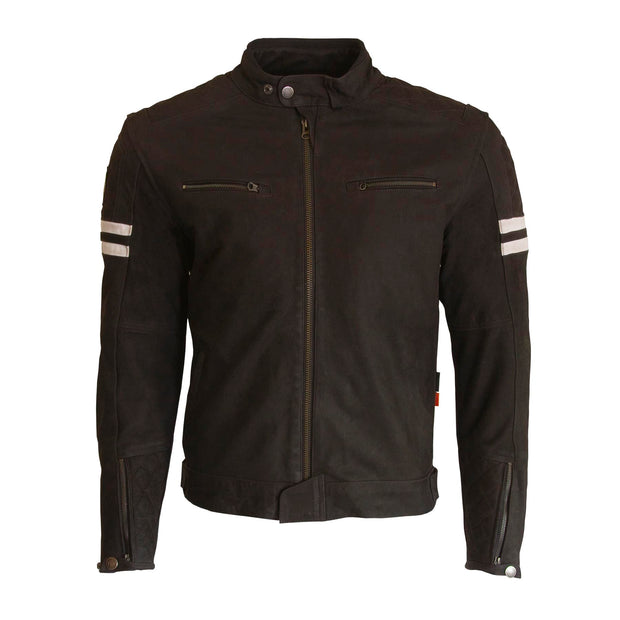 MERLIN HIXON II D30 LEATHER MOTORCYCLE JACKET - BROWN