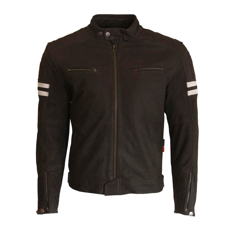 MERLIN HIXON II D30 LEATHER MOTORCYCLE JACKET - BROWN