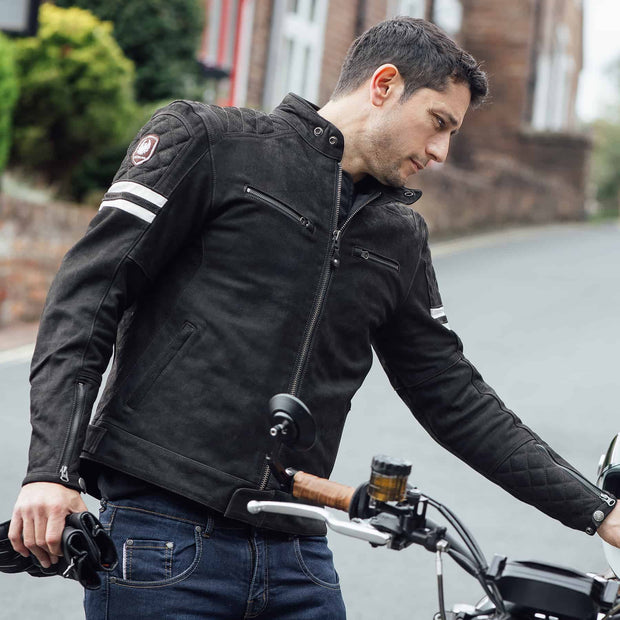 MERLIN HIXON II D30 LEATHER MOTORCYCLE JACKET - BROWN