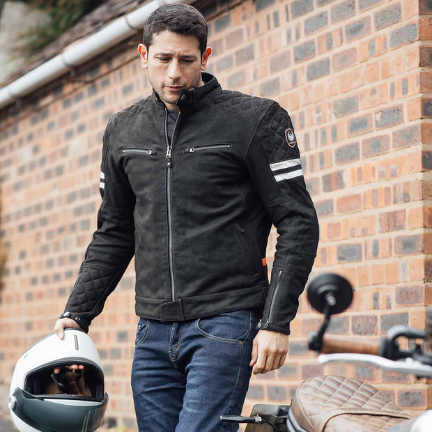MERLIN HIXON II D30 LEATHER MOTORCYCLE JACKET - BROWN