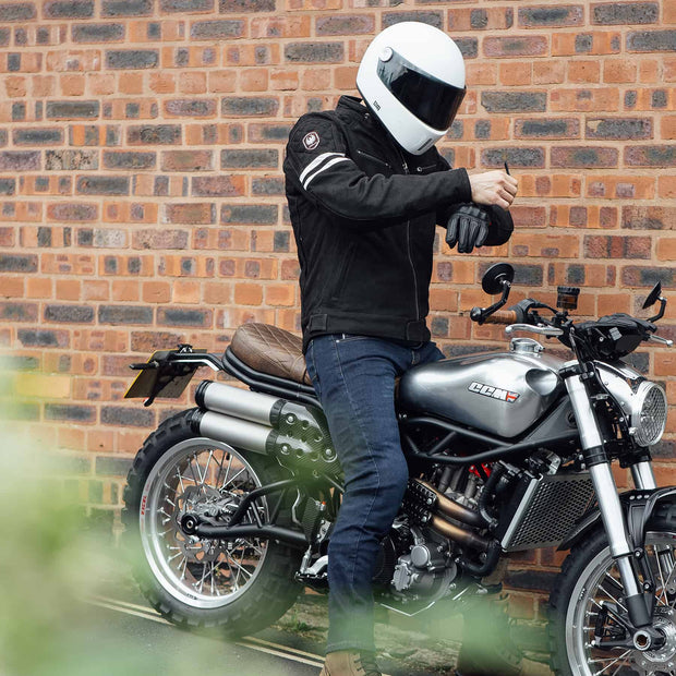 MERLIN HIXON II D30 LEATHER MOTORCYCLE JACKET - BROWN