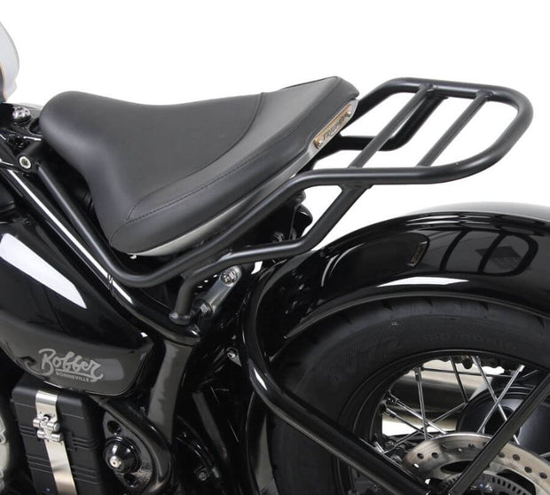 HEPCO & BECKER TUBE REAR RACK - BLACK FOR TRIUMPH BONNEVILLE BOBBER (2017-)