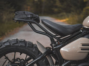HEPCO & BECKER TUBE REAR RACK - BLACK FOR TRIUMPH BONNEVILLE BOBBER (2017 ONWARDS)