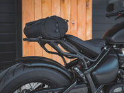 HEPCO & BECKER TUBE REAR RACK - BLACK FOR TRIUMPH BONNEVILLE BOBBER (2017 ONWARDS)