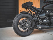 HEPCO & BECKER TUBE REAR RACK - BLACK FOR TRIUMPH BONNEVILLE BOBBER (2017 ONWARDS)