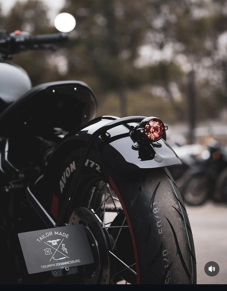 MOTONE TRIUMPH BOBBER TAIL LIGHT/TAIL TIDY BRACKET FOR STOCK REAR FENDER - BRACKET ONLY - BLACK