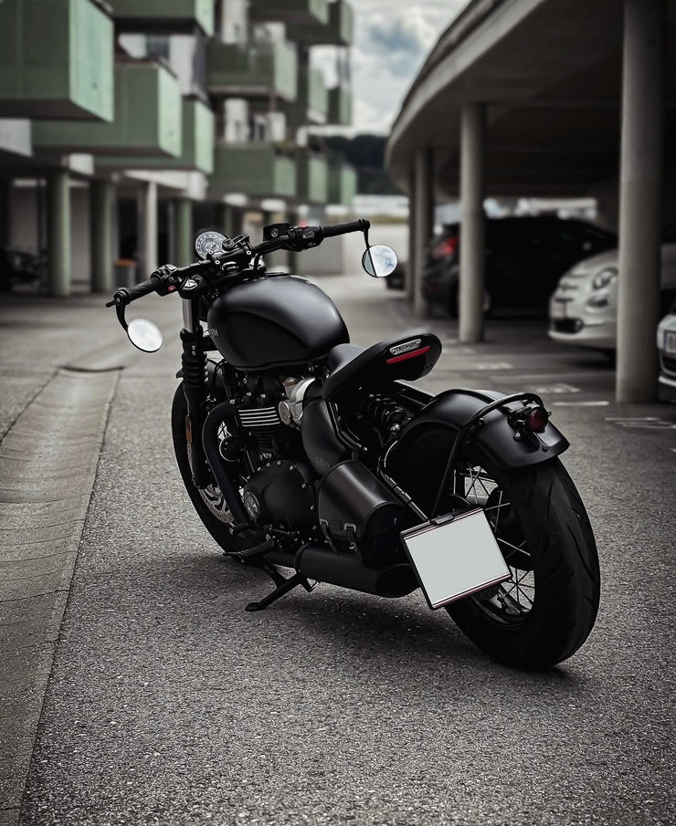 MOTONE TRIUMPH BOBBER TAIL LIGHT/TAIL TIDY BRACKET FOR STOCK REAR FENDER - BRACKET ONLY - BLACK