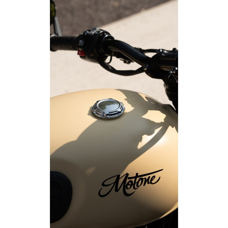MOTONE TELSTAR LOW PROFILE FUEL GAS CAP - BILLET ALUMINIUM - POLISHED