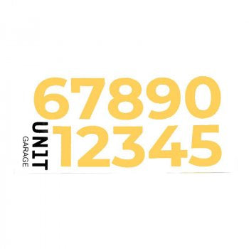 UNIT GARAGE NUMBER STICKERS – Strath Moto