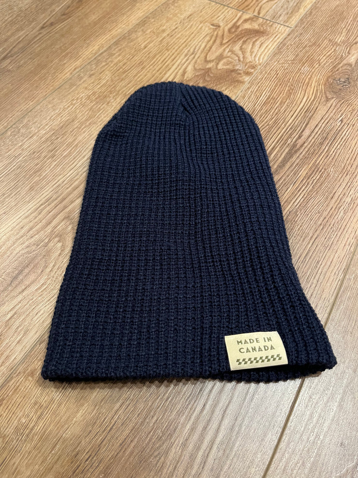 STRATH MOTO x FLANNEL FOXES LOOSE KNIT TOQUE/BEANIE - NAVY