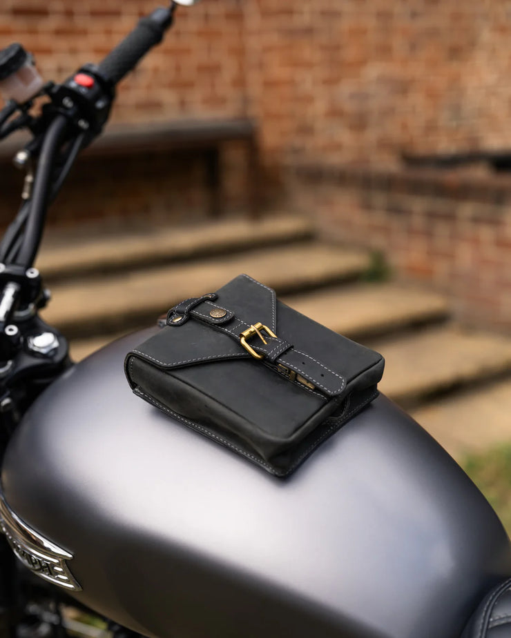 GOLDTOP LEATHER TANK BAG - SMALL - BLACK