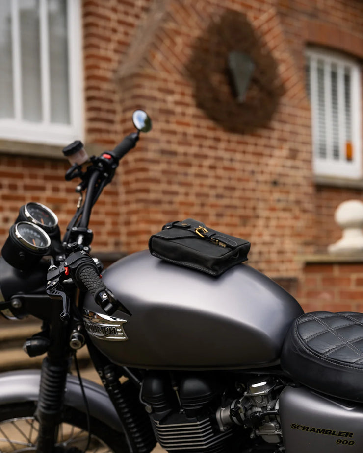 GOLDTOP LEATHER TANK BAG - SMALL - BLACK