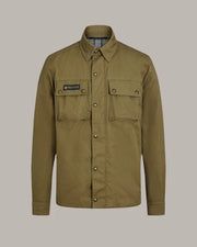 BELSTAFF MANSION MOTORCYCLE OVERSHIRT - OLIVE GREEN