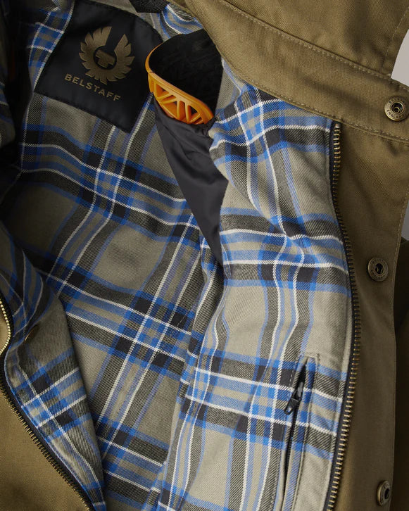 BELSTAFF MANSION MOTORCYCLE OVERSHIRT - OLIVE GREEN