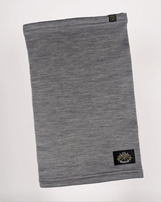 GOLDTOP 100% MERINO WOOL NECK TUBE - GREY - SINGLE WALL