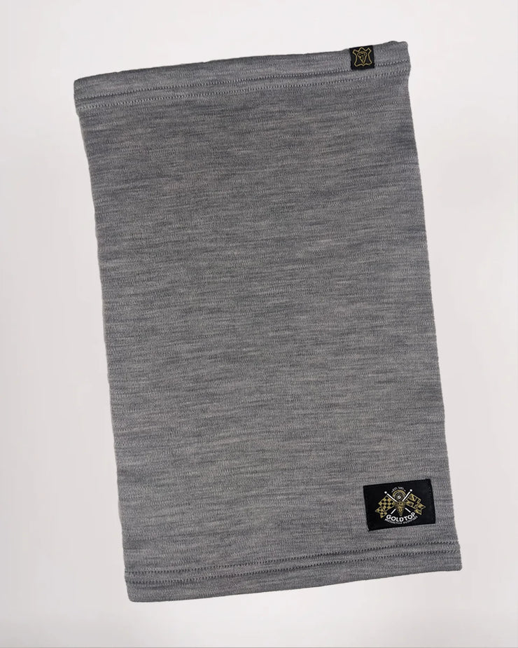 GOLDTOP 100% MERINO WOOL NECK TUBE - GREY - SINGLE WALL
