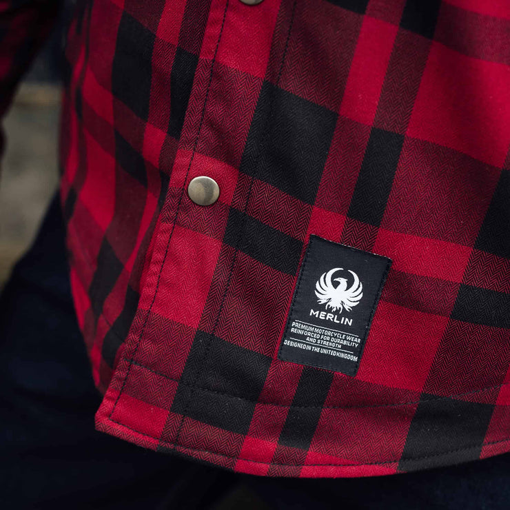 MERLIN AXE HYDRO WATERPROOF KEVLAR RIDING SHIRT - RED