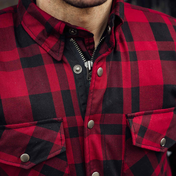 MERLIN AXE HYDRO WATERPROOF KEVLAR RIDING SHIRT - RED