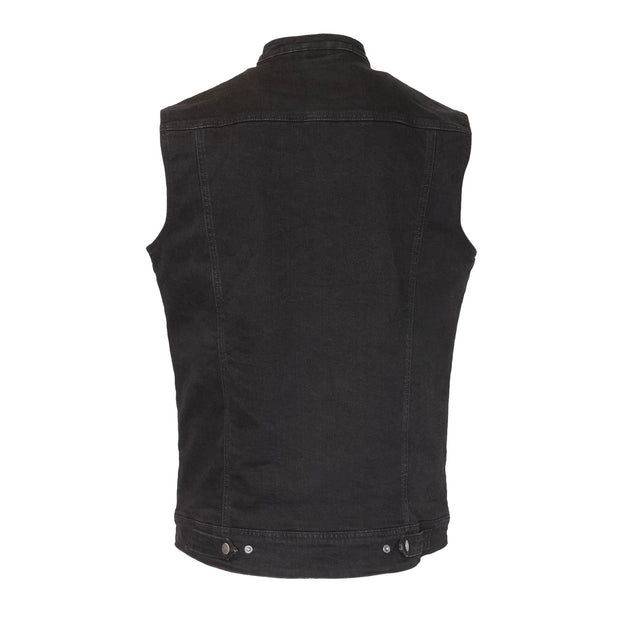 MERLIN CLUB D3O® GHOST DENIM VEST - BLACK