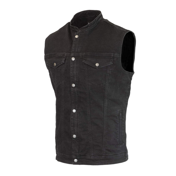 MERLIN CLUB D3O® GHOST DENIM VEST - BLACK