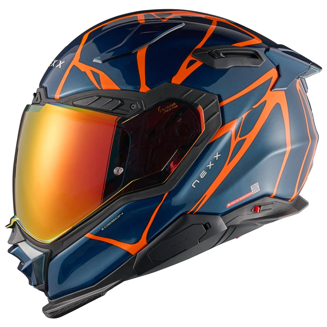エメット NEXX X.WST3 HELMET - B-SIDE - TEAL / ORANGE – Strath Moto