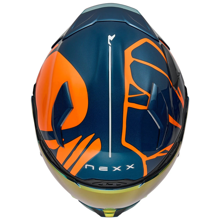 NEXX X.WST3 HELMET - B-SIDE - TEAL / ORANGE