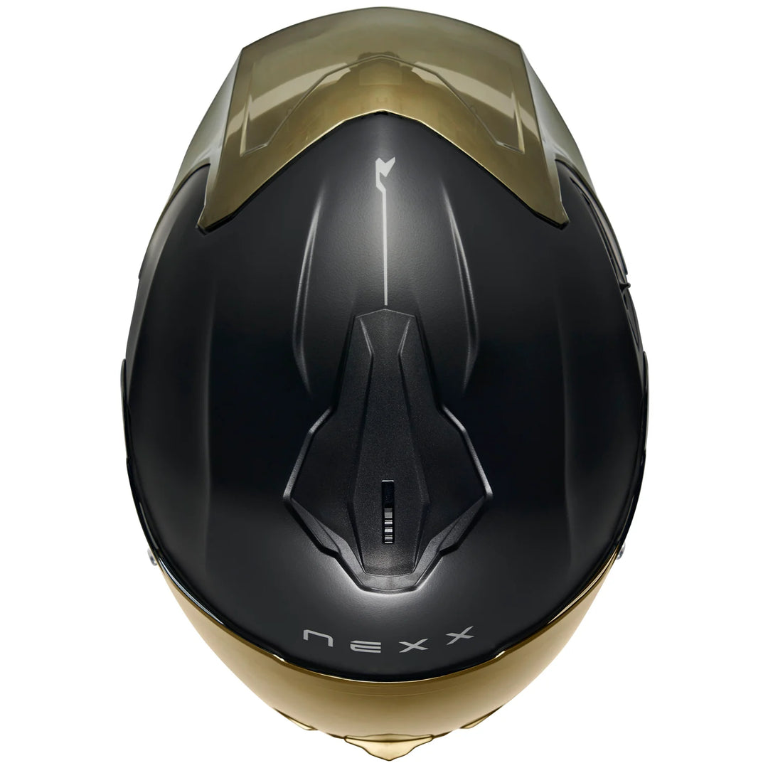 NEXX Y.100R HELMET - SUBSONIC - MT BLACK / GOLD – Strath Moto