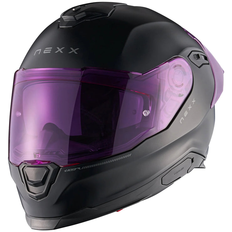 NEXX Y.100R HELMET - SUBSONIC - MT BLACK / PURPLE
