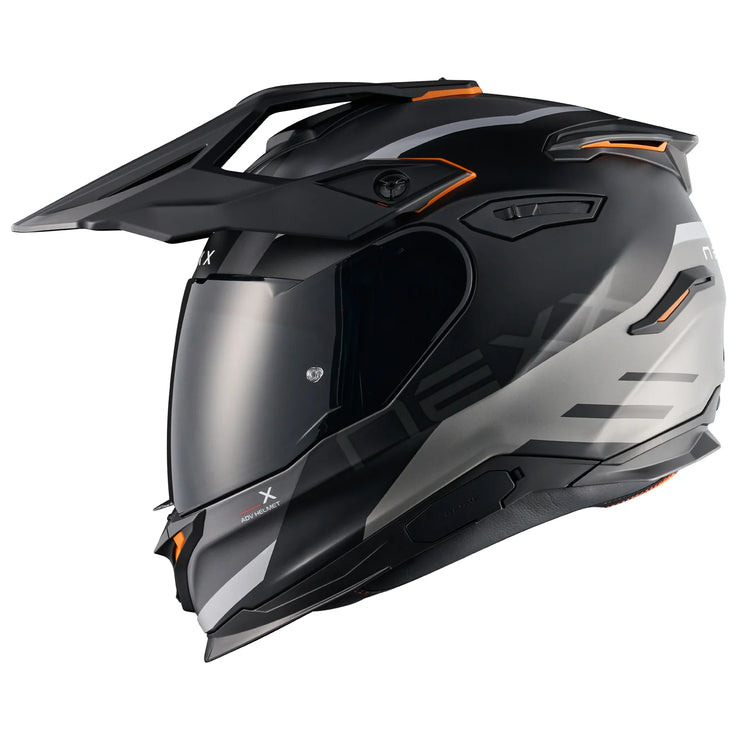 NEXX Y.TRAVL ADV HELMET - QUEST - MT BLACK / GREY