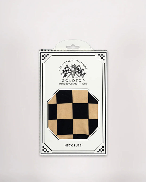 GOLDTOP NECK TUBE - CHECKERED GOLD