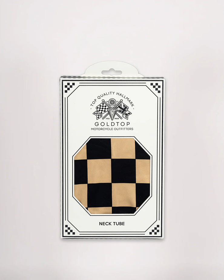 GOLDTOP NECK TUBE - CHECKERED GOLD
