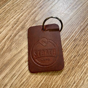 STRATH MOTO CREST LOGO LEATHER KEY FOB / KEY CHAIN