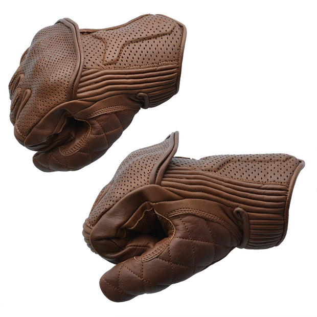 GOLDTOP SILK LINED PREDATOR GLOVES - WAXED BROWN