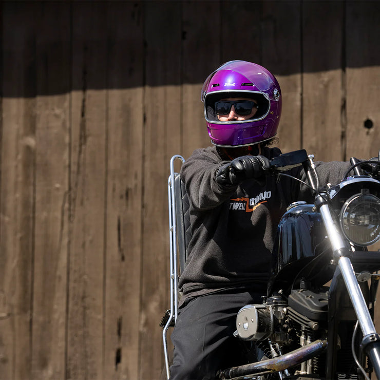 BILTWELL GRINGO SV ECE 22.06 HELMET - METALLIC GRAPE