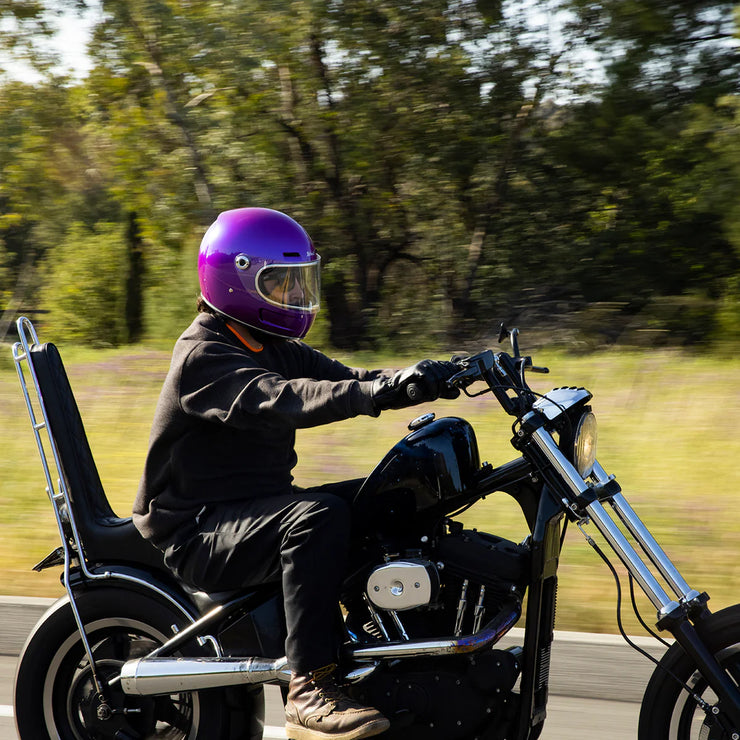 BILTWELL GRINGO SV ECE 22.06 HELMET - METALLIC GRAPE