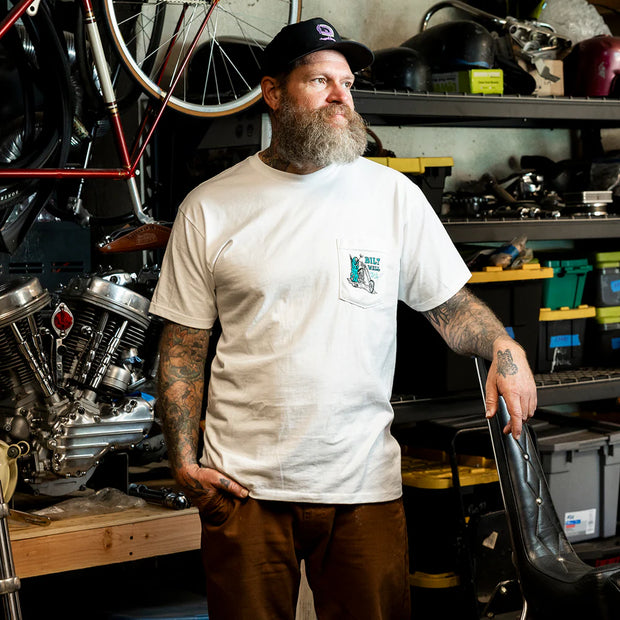 BILTWELL REAPER POCKET TEE - WHITE