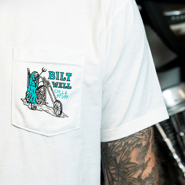 BILTWELL REAPER POCKET TEE - WHITE