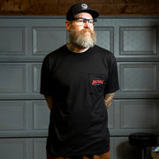 BILTWELL MOTORSICKLE POCKET TEE - BLACK