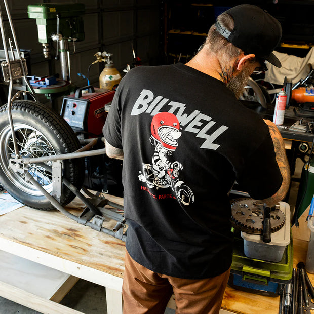 BILTWELL MOTORSICKLE POCKET TEE - BLACK