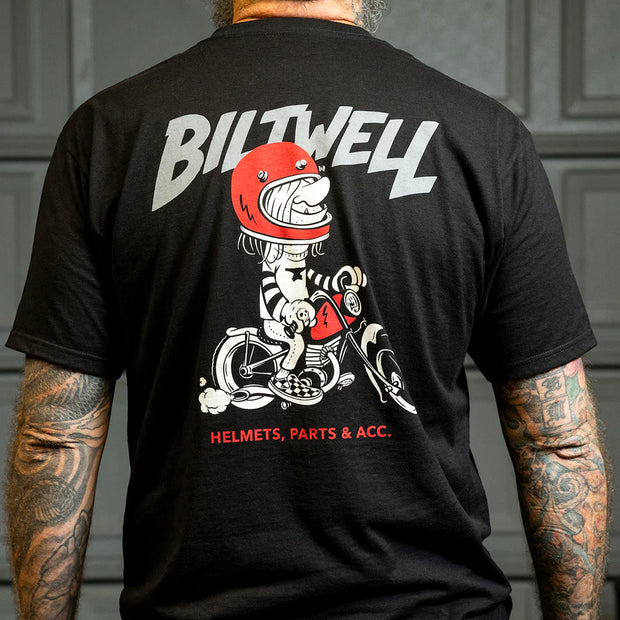 BILTWELL MOTORSICKLE POCKET TEE - BLACK
