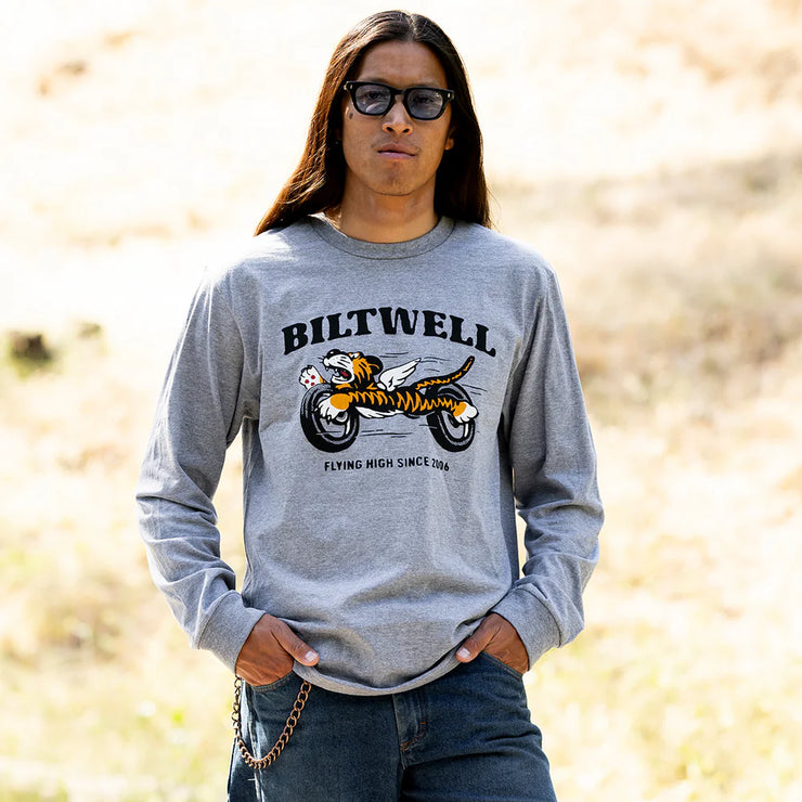 BILTWELL TIGER LONGSLEEVE SHIRT - GRAPHITE