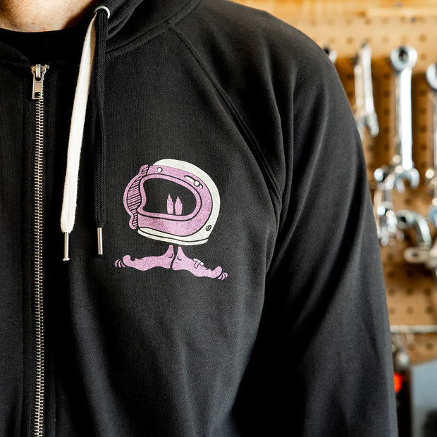 BILTWELL SHORTY ZIP HOODIE - BLACK