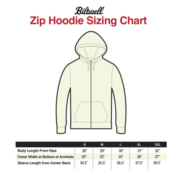 BILTWELL SHORTY ZIP HOODIE - BLACK