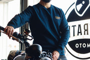 STRATH MOTO FLYING WHEEL SWEATSHIRT - NAVY