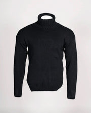 GOLDTOP 100% MERINO WOOL CLASSIC SUBMARINER SWEATER - BLACK