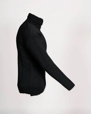 GOLDTOP 100% MERINO WOOL CLASSIC SUBMARINER SWEATER - BLACK